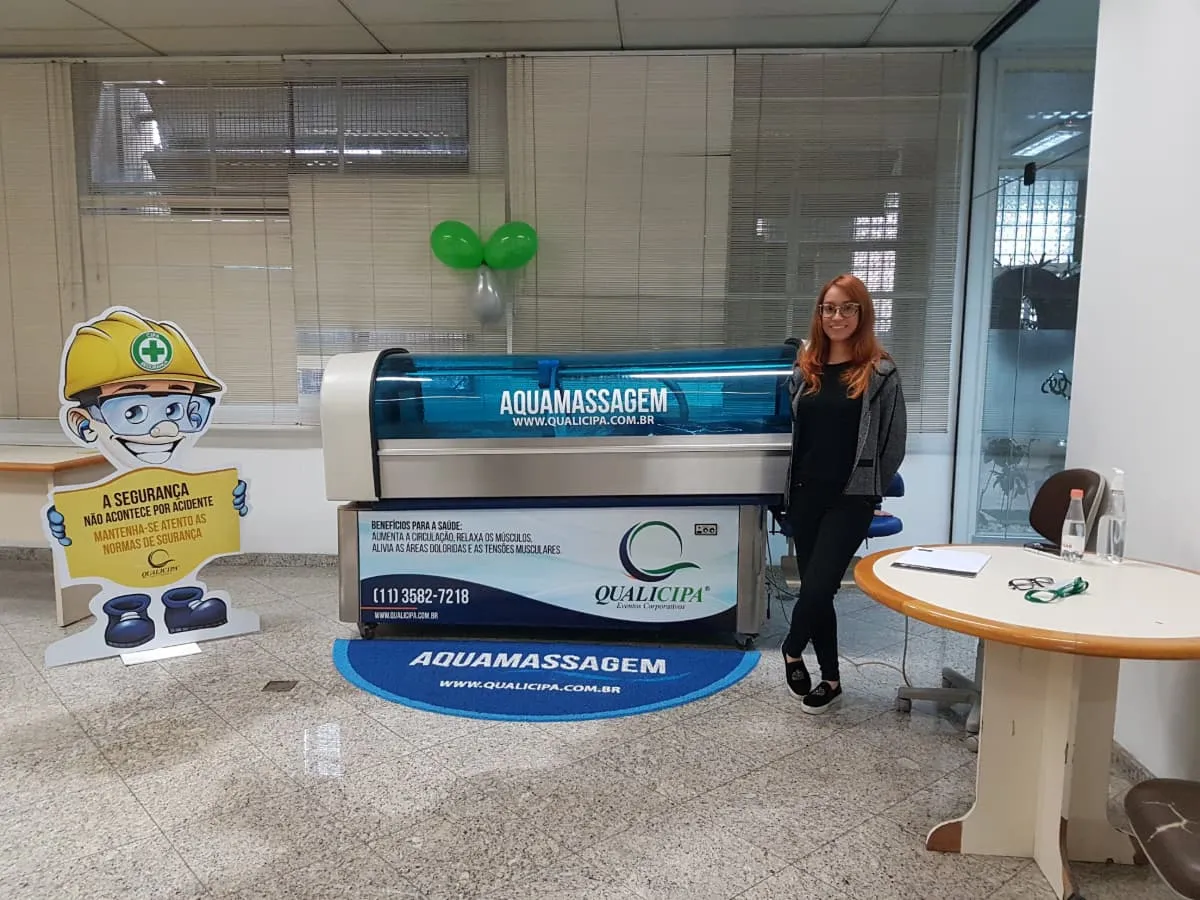Equipamento montado no hall de entrada da empresa